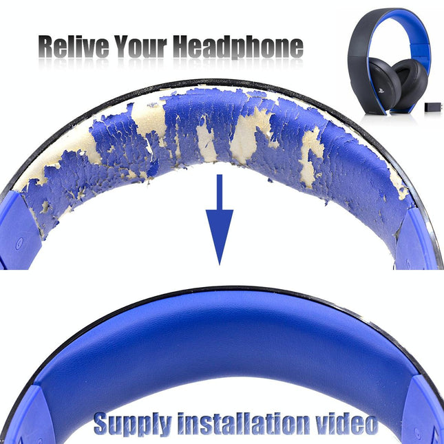 2-Pack Headphone Sponge Covers For Sony Ps3 / Ps4 7.1 Gold - Blue