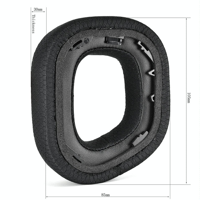 Pair Of Plush Earmuffs For Corsair Hs80 Rgb Headphones - Leather & Velvet