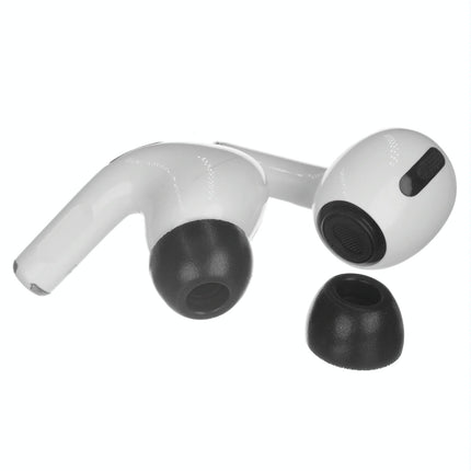 2-Pack Memory Foam Ear Tips For Tws Airpods Pro - Black Large
