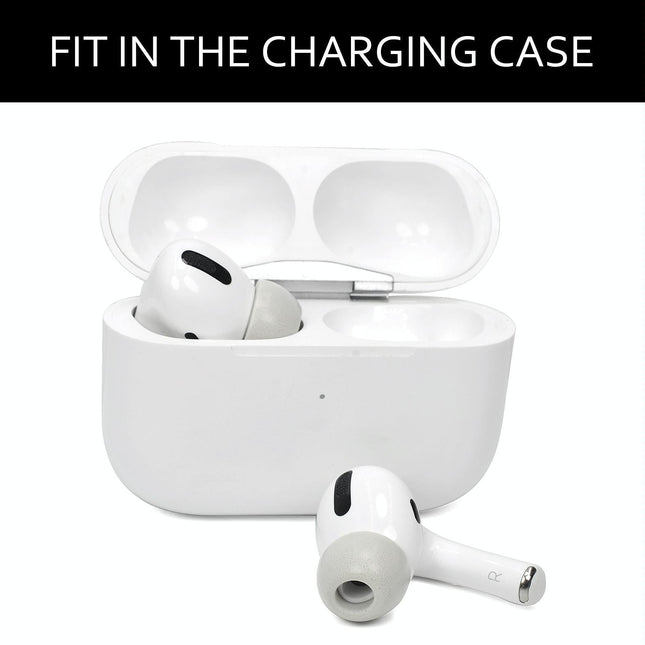 2-Pack Memory Foam Ear Tips For Tws Airpods Pro - Black Large
