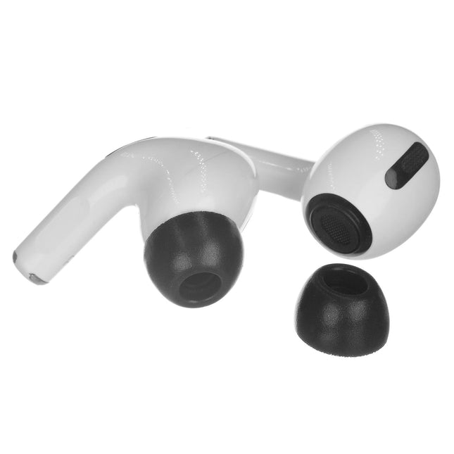 2-Pack Memory Foam Ear Tips For Tws Airpods Pro - Black Small