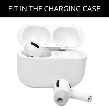 2-Pack Memory Foam Ear Tips For Tws Airpods Pro - Black Small