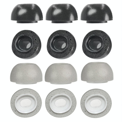 2-Pack Memory Foam Ear Caps For Tws Airpods Pro - Medium Gray