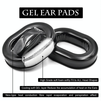 2-Pack Foam Headphone Covers For David Clark H10 - Black Gel