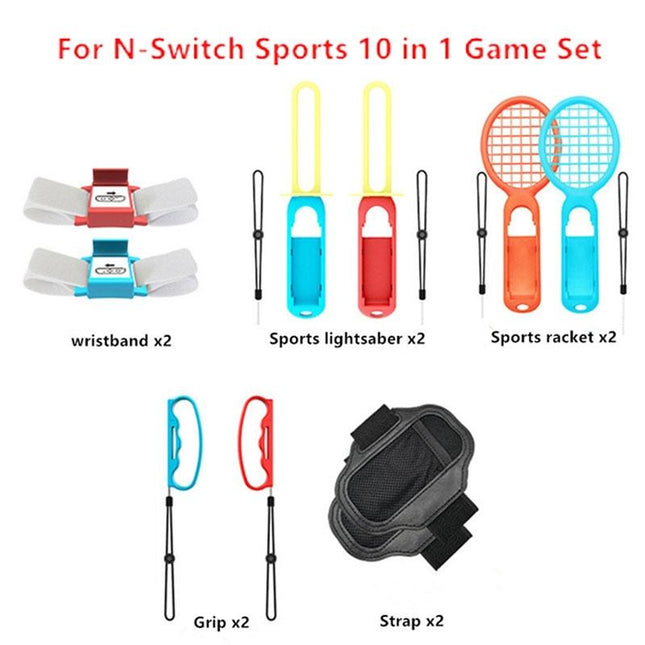 Versatile Grip And Strap Set For Nintendo Switch - 10 In 1