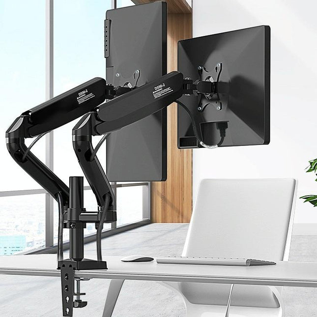 Double Screen Desktop Monitor Bracket - Air Pressure Lift