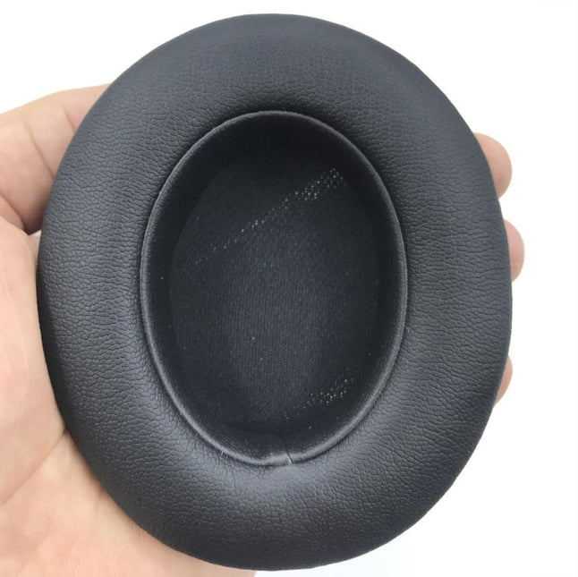Breathable Leather Headphone Covers - 2 Pack Black Sheepskin
