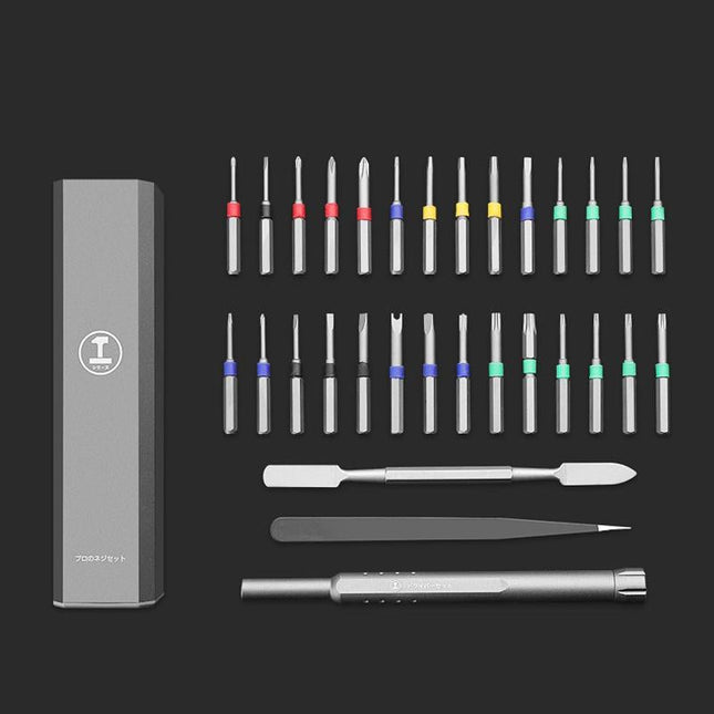 30-In-1 Aluminum Barrel Screw Knife Set For Disassembly And Maintenance