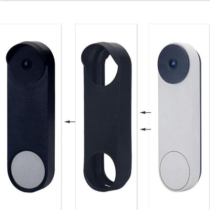 Black Silicone Doorbell Cover For Google Nest Hello Battery