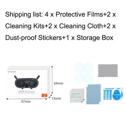 2-Pack Explosion Proof Film Glasses Protector For Dji Goggles 2