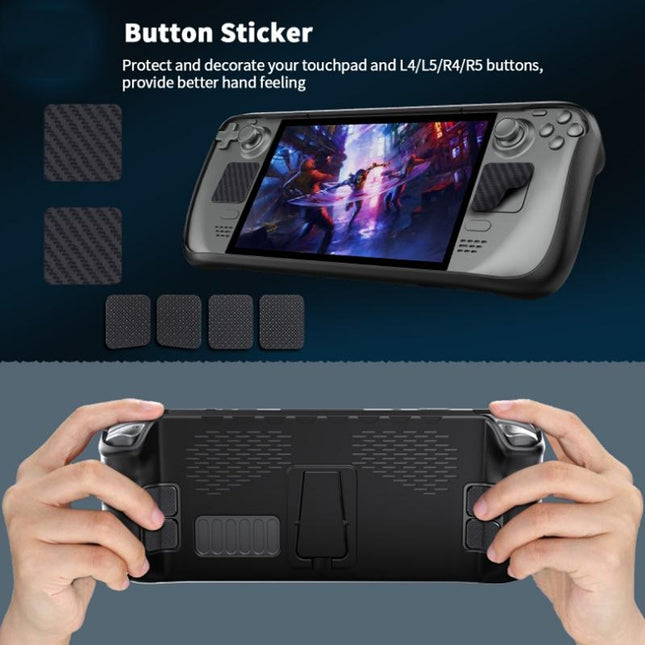 Tpu Case + Touchpad Sticker For Steam Deck Handheld - Compact Protection