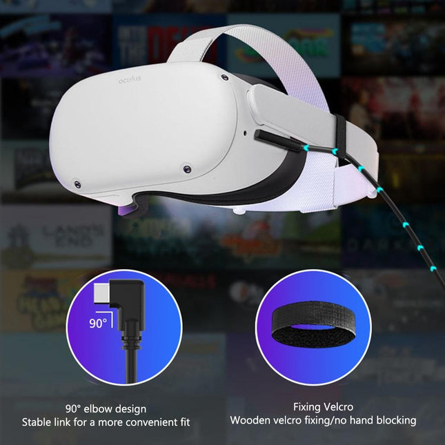 5M Usb To Type C Cable For Meta Quest Pro Vr Headset