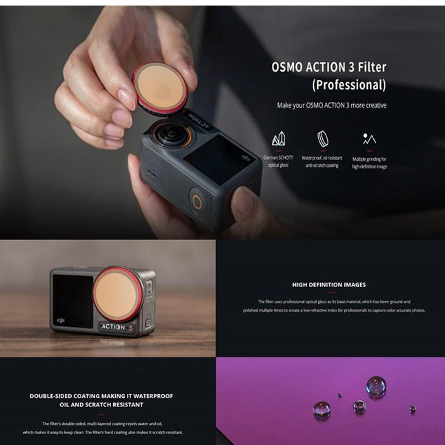 Pro Version Uv Filter For Dji Action 3 Camera Lens
