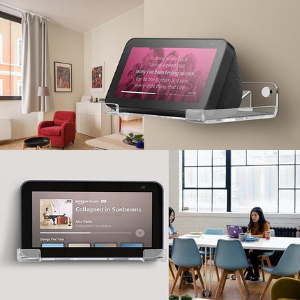 Wall Mount Audio Organizer For Amazon Echo Show 5 - 5.5-Inch Transparent
