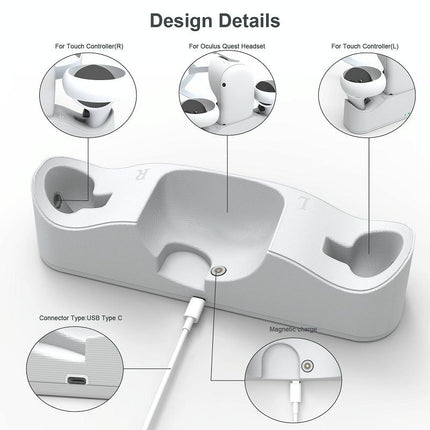 Meta Quest Magnetic Charger With Vr Grip