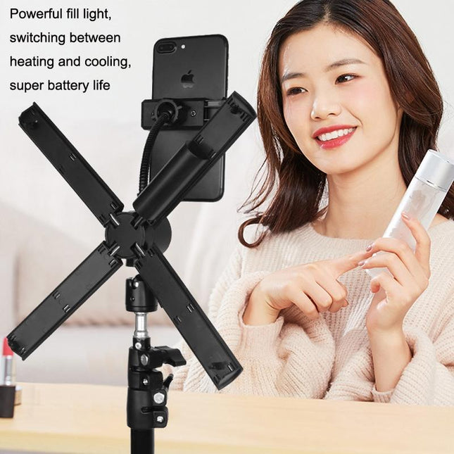 Portable Beauty Live Fill Light For Mobile Phones - Foldable Charging Model