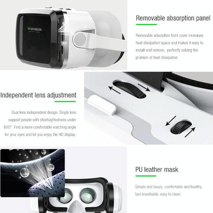 Wireless 3D Vr Headset With Bluetooth - Compact
