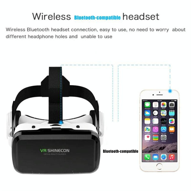 Wireless 3D Vr Headset With Bluetooth - Compact