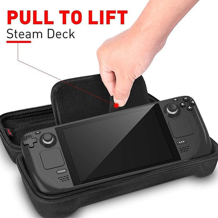 Steam Deck Handheld Console Storage Bag - Hard Eva Oxford Cloth - Black