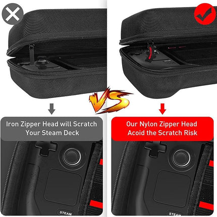Steam Deck Handheld Console Storage Bag - Hard Eva Oxford Cloth - Black
