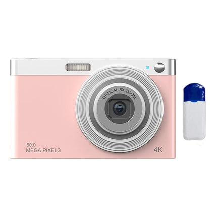 4K 8X Optical Zoom Telescopic Lens Digital Camera - Includes Card Reader & Wiper - Pink