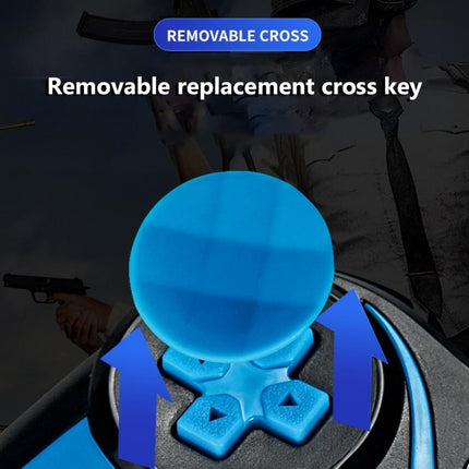 Wireless Bluetooth Game Handle For Android / Ios Phones With Holder - Blue / Black