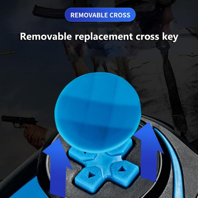 Wireless Bluetooth Game Handle For Android / Ios Phones With Holder - Blue / Black