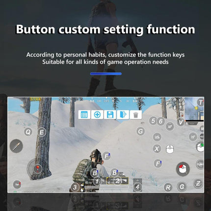 Wireless Bluetooth Game Handle For Android / Ios Phones With Holder - Blue / Black