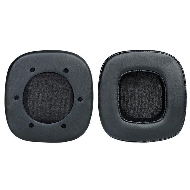 Breathable Sponge Headphone Covers - Black Leather 1 Pair
