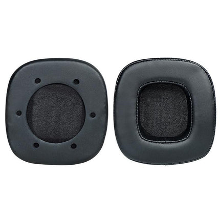 Breathable Sponge Headphone Covers - Black Leather 1 Pair