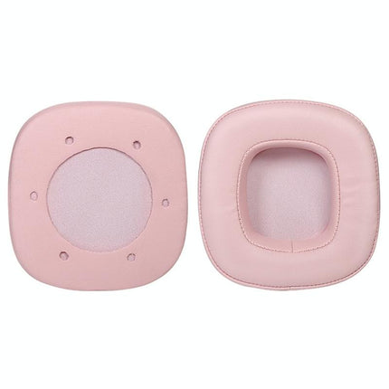 Breathable Sponge Headphone Covers - Pink Leather 1 Pair