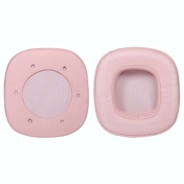 Breathable Sponge Headphone Covers - Pink Leather 1 Pair