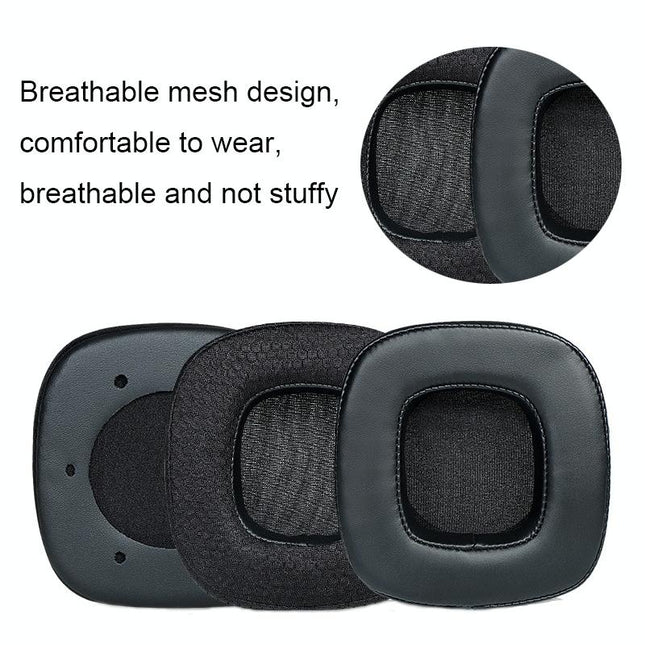 Breathable Sponge Headphone Covers - 1 Pair - Net Black