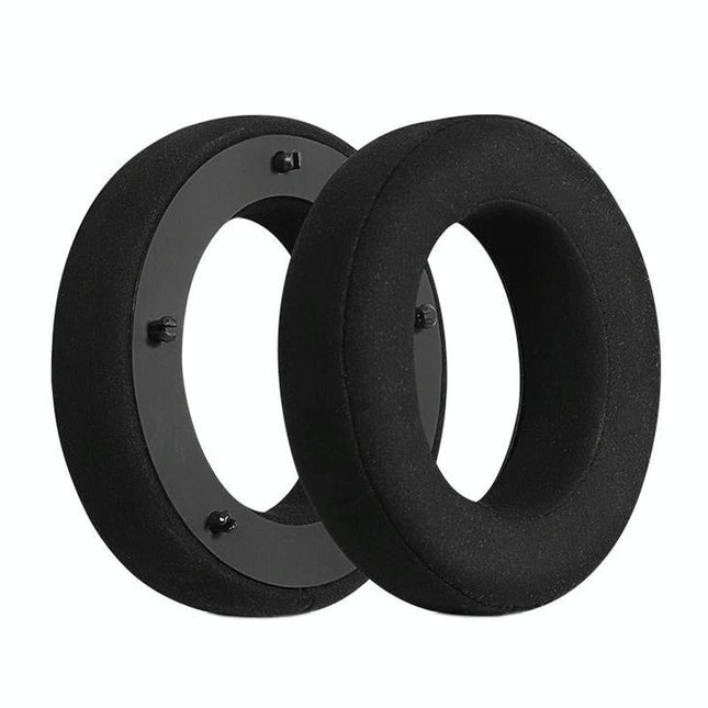 Breathable Leather Headset Cover For Focal Clear Mg Pro - Black Fiber 2 Pack