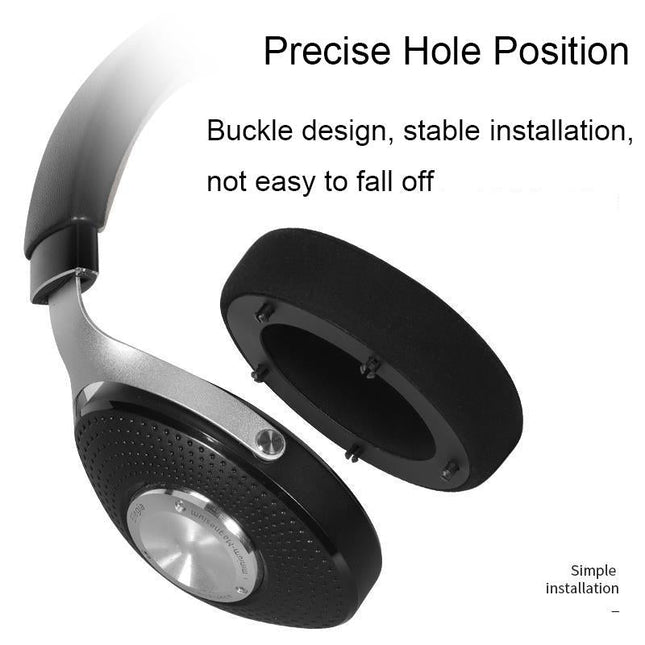 Breathable Leather Headset Cover For Focal Clear Mg Pro - Black Lambskin 2 Pack