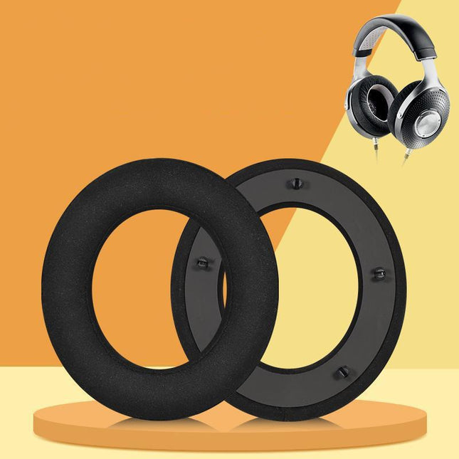 Breathable Leather Headset Cover For Focal Clear Mg Pro - Black Lambskin 2 Pack