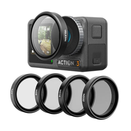 Aluminum Alloy Cpl Filter Set For Dji Action 3 / 4 Lens