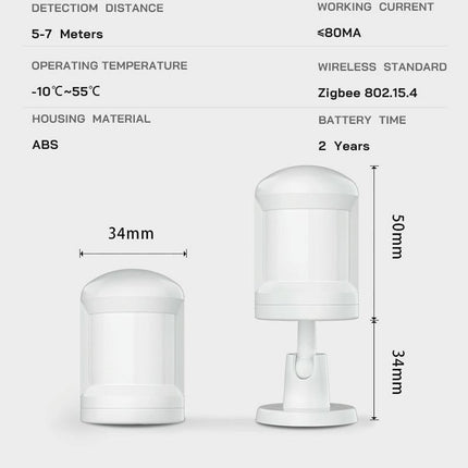 Wireless Zigbee Motion Sensor For Tuya Smart App