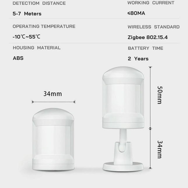 Wireless Zigbee Motion Sensor For Tuya Smart App