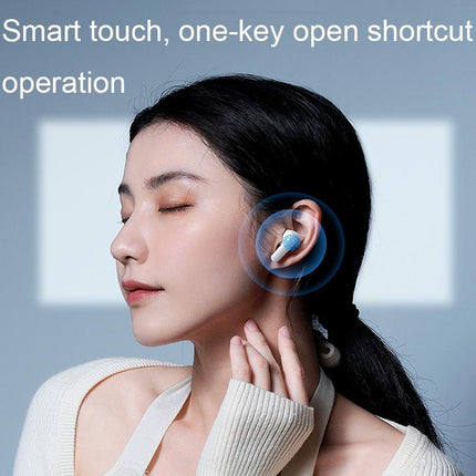 White Dual Noise Canceling Bluetooth Headphones With Anc & Enc Call