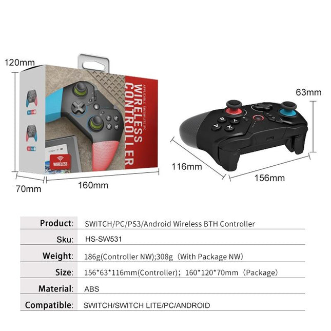 Wireless Game Handle For Nintendo Switch / Lite - Tooth Design