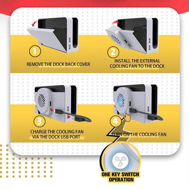 Oled Cooling Fan With Storage Base For Switch