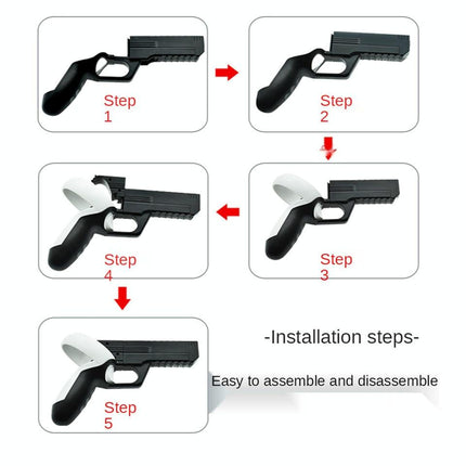 Pair Of Durable Vr Controller Handles For Meta Quest 2