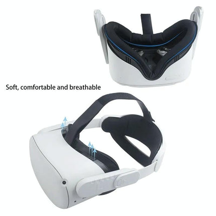 Anti-Sweat Eye Mask For Meta Quest 2 Vr Headset - Black