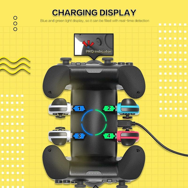 Versatile 6-In-1 Joycon Holder For Nintendo Switch