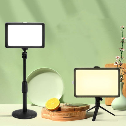 Portable 8-Inch Flat-Panel Live Fill Light With Adjustable Temperature And Small Tripod