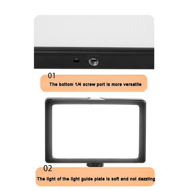 30Cm Bracket Flat-Panel Live Fill Light - 8 Inch 3200-5500K Three-Colour Temperature