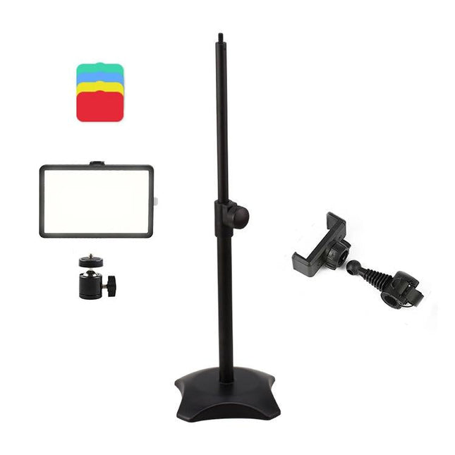 8 Three-Colour Temperature Flat-Panel Live Fill Light With 42Cm Bracket