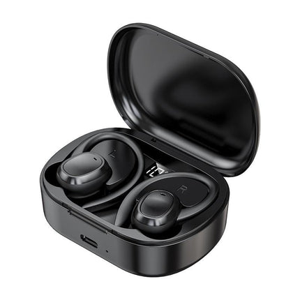 Wireless Stereo Earphones With Charging Case - Black