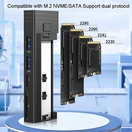 Multi-Functional M.2 Ssd Enclosure With Usb Hub